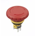 Idec XA Series Twist Release Emergency Stop Push Button Panel Mount 16 mm Cutout 2 NC IP65 IP40 XA1E-BV4U02TR