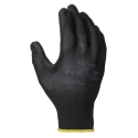 Ansell Edge Black Polyester Work Gloves Size 8 with Polyurethane Coating 48126080