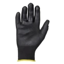 Ansell Edge Black Polyester Work Gloves Size 8 with Polyurethane Coating 48126080