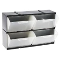 RS PRO 4 Drawer Plastic Storage Unit 208 mm Height x 325 mm Width x 90 mm Depth, Black 909-6993