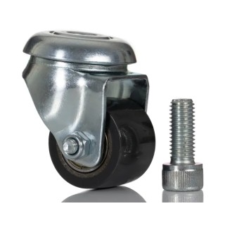 RS PRO Swivel Castor with 200 kg Load Capacity, 35 mm Polyurethane Wheel, Pressed Steel Frame, Model 183-0091