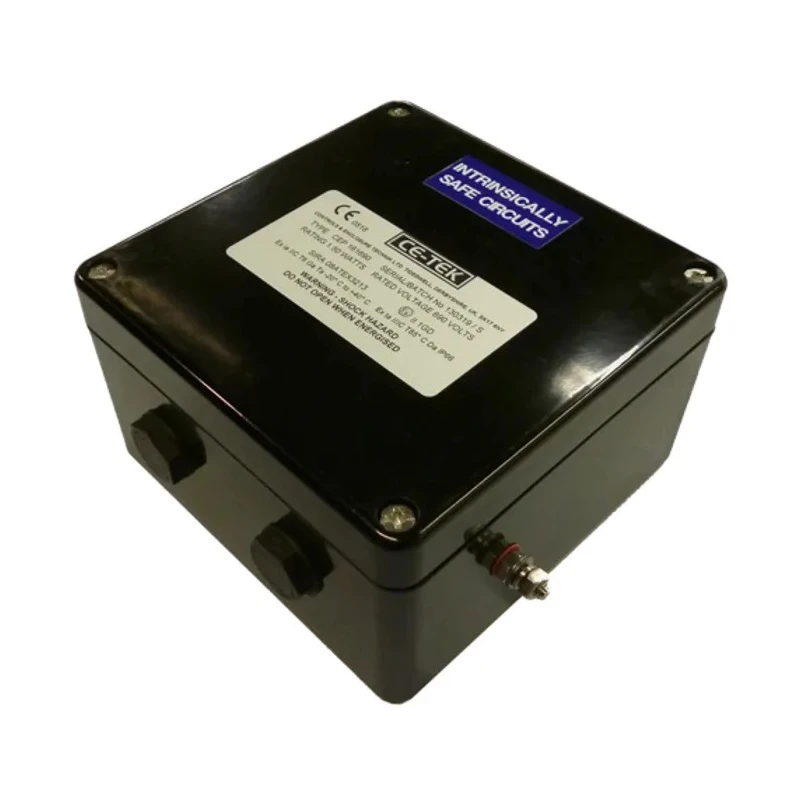 CE-TEK CEP-PA Series Black Glass Reinforced Polyester Junction Box IP66 15 Terminals ATEX 160x90x160 mm CEP161690PAI