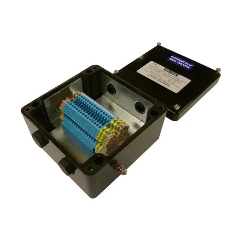 CE-TEK CEP-PA Series Black Glass Reinforced Polyester Junction Box IP66 15 Terminals ATEX 160x90x160 mm CEP161690PAI