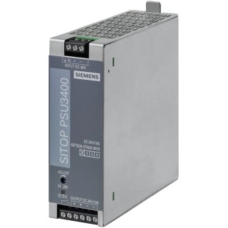 Siemens SITOP PSU3400 DC/DC Converter 24V DC 10A 48-54V DC Input DIN Rail Mount 256W PSU3400