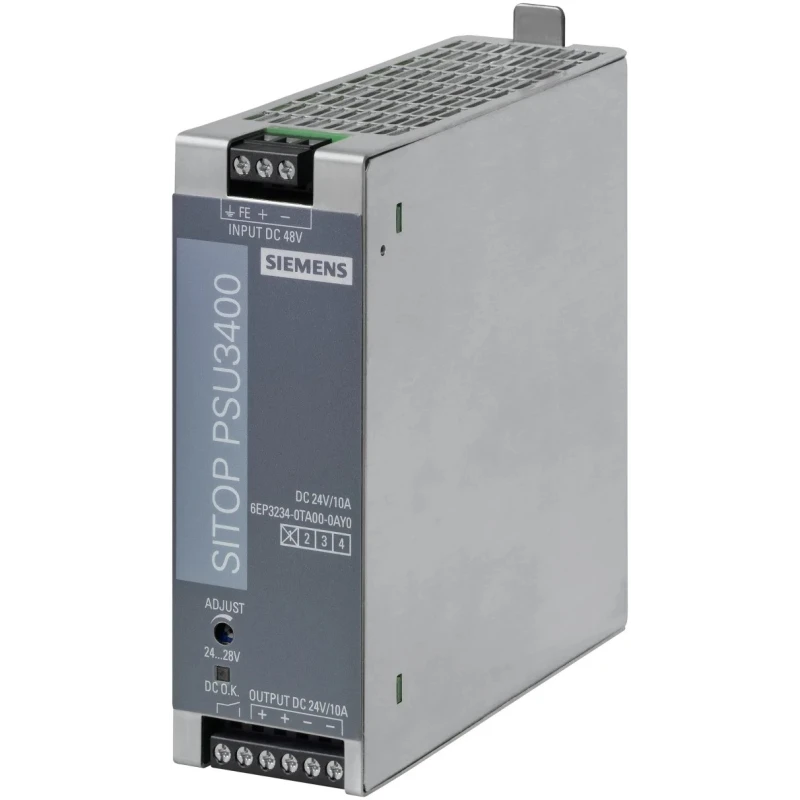 Siemens SITOP PSU3400 DC/DC Converter 24V DC 10A 48-54V DC Input DIN Rail Mount 256W PSU3400