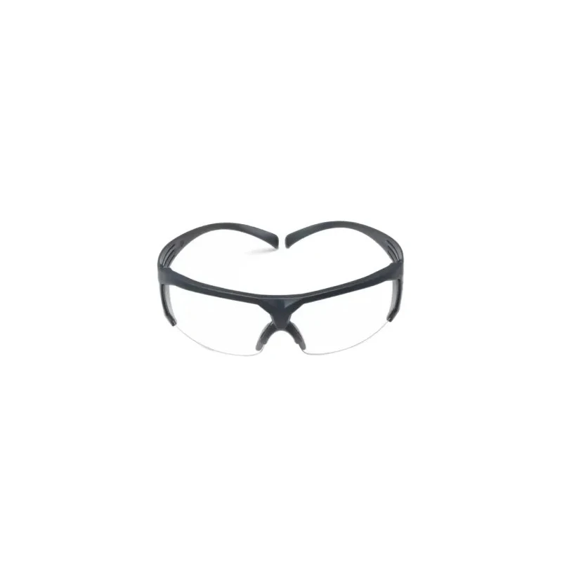 3M SecureFit 600 Half Frame Safety Glasses, Anti-Mist, Scratch Resistant, Grey Polycarbonate Frame, Clear SF601SGAF/FI