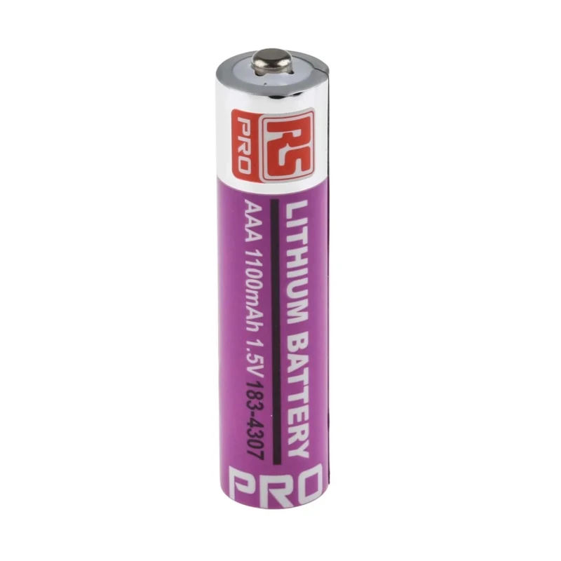 RS PRO AAA Lithium Iron Disulphide Battery 1.5 V 1.1Ah Non-Rechargeable 43.9mm Height 183-4307