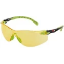 3M Solus™ 1000 Safety Spectacles with Amber Polycarbonate Lens, Anti-Fog, Anti-Scratch, Blue Green Black Frame S1203S