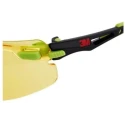 3M Solus™ 1000 Safety Spectacles with Amber Polycarbonate Lens, Anti-Fog, Anti-Scratch, Blue Green Black Frame S1203S