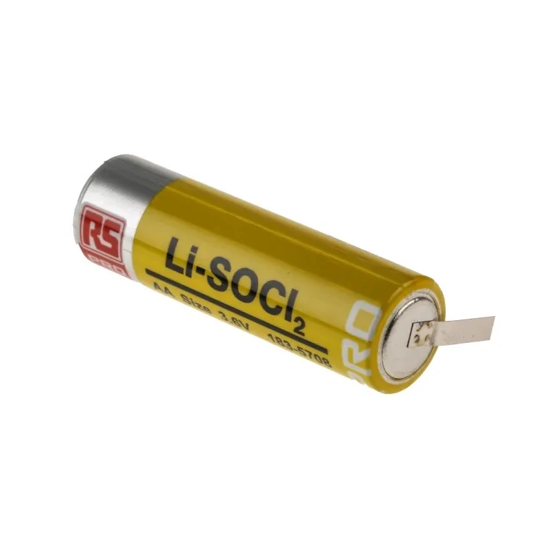RS PRO Lithium Thionyl Chloride AA Battery 3.6 V 2.4 Ah High Energy Density 183-5708