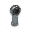 Fluro M12 x 1.75 Female Galvanised Steel Rod End, 12mm Bore, Left Hand Thread, PTFE Liner GILSW12