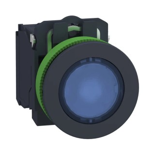 Schneider Electric XB5 Series Illuminated Push Button Switch SPDT 30 mm Cutout Spring Return Blue LED IP66 XB5FW36G5