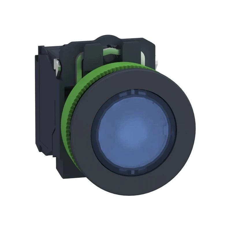 Schneider Electric XB5 Series Illuminated Push Button Switch SPDT 30 mm Cutout Spring Return Blue LED IP66 XB5FW36G5
