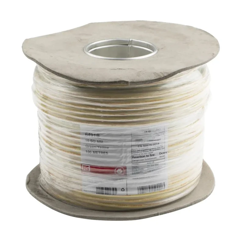 RS PRO 6491B Series Yellow Green Hook Up Wire 7 x 1.35 mm Core Strands 100 m Thermoplastic Polyolefin 185-3946