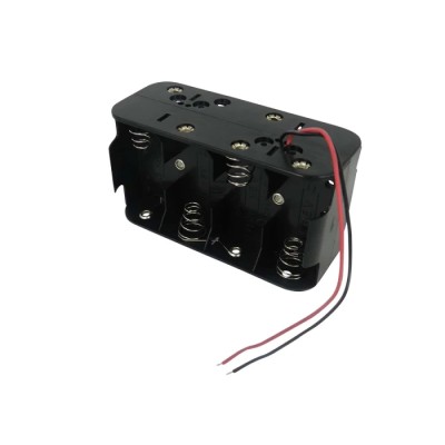 RS PRO Battery Holder C Size 8 Cell Lead Wire Polypropylene Body Coil Spring Termination 185-4611