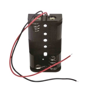 RS PRO AA Battery Holder with Coil Spring Termination, Polypropylene Body, 2 Cells, Lead Wire Mount 185-4604