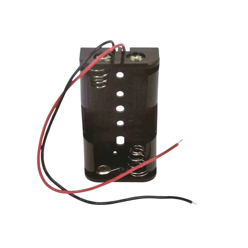 RS PRO AA Battery Holder with Coil Spring Termination, Polypropylene Body, 2 Cells, Lead Wire Mount 185-4604