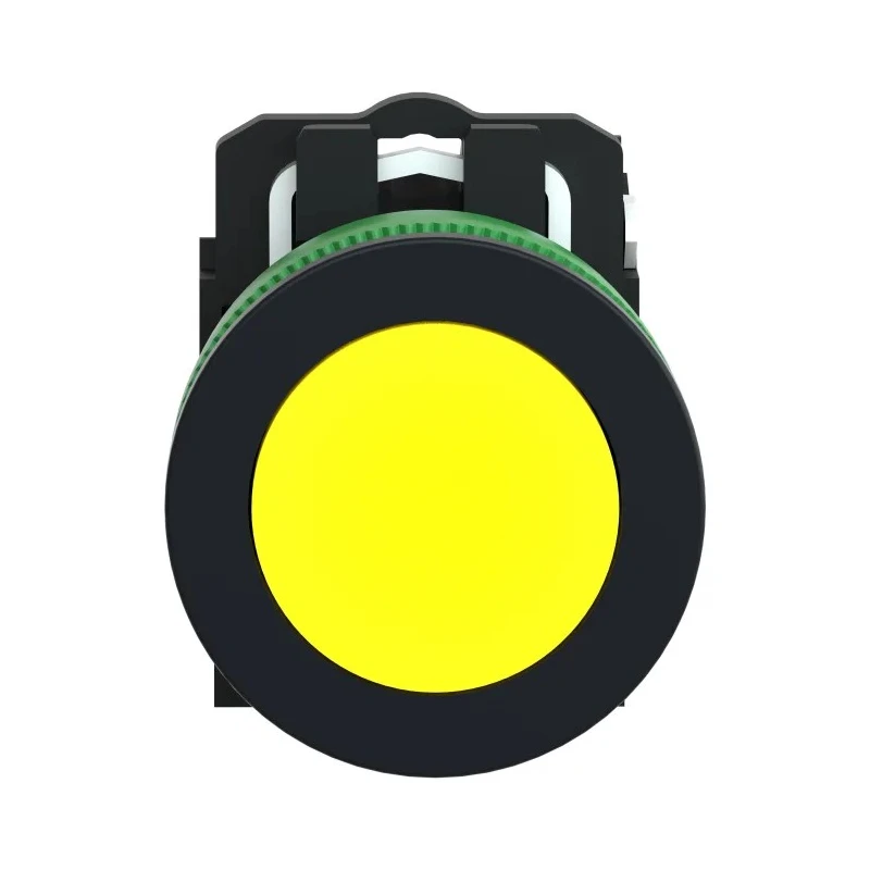 Schneider Electric Harmony Series Push Button Switch, Spring Return, Panel Mount, 30 mm Cutout, SPST, Yellow LED XB5FA51