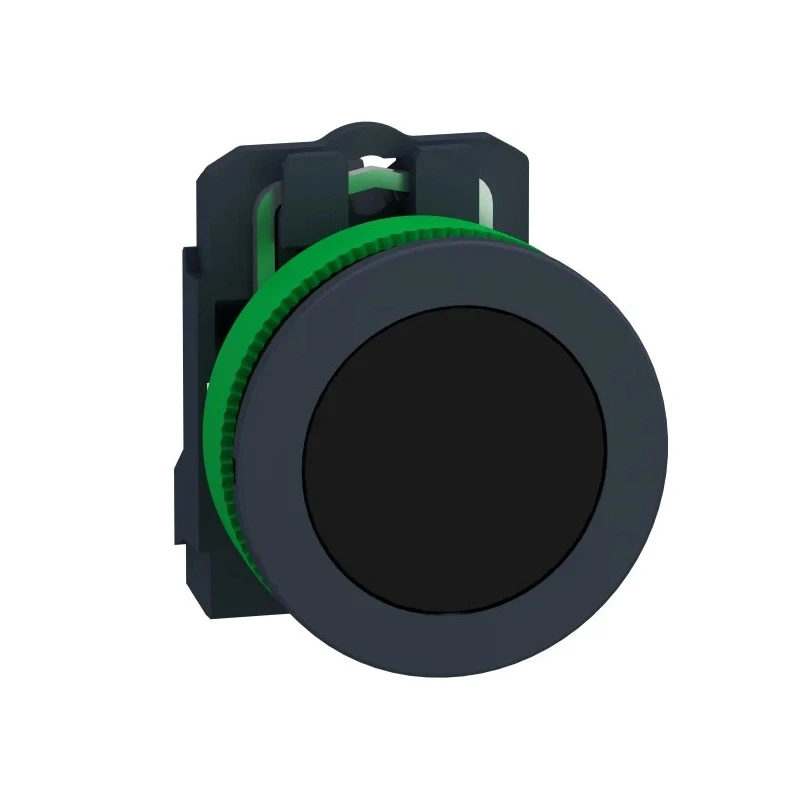 Schneider Electric Harmony Series Push Button Switch, Spring Return, Panel Mount, 30 mm Cutout, SPST, Black LED XB5FA21