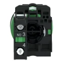Schneider Electric Harmony Series Push Button Switch, Spring Return, Panel Mount, 30 mm Cutout, SPST, Black LED XB5FA21