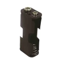 RS PRO Battery Holder for AA Batteries, 2 Cells, Snap-in Mount, Polypropylene Body with Spring Termination 185-4615