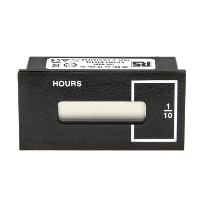 Curtis 700 Hour Meter, 6 Digit LCD Panel Mount Electrical Reset 60V AC 85°C 701DR002N-1248D2060A