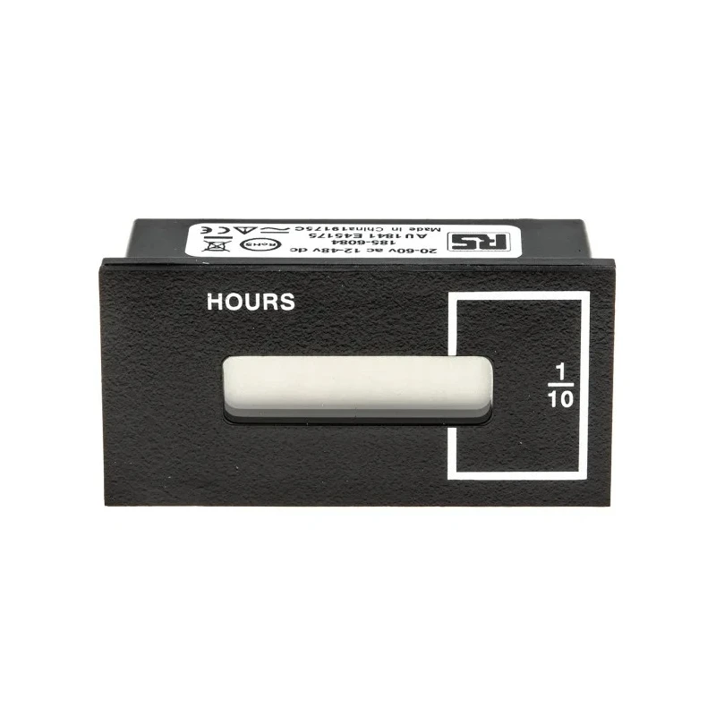 Curtis 700 Hour Meter, 6 Digit LCD Panel Mount Electrical Reset 60V AC 85°C 701DR002N-1248D2060A