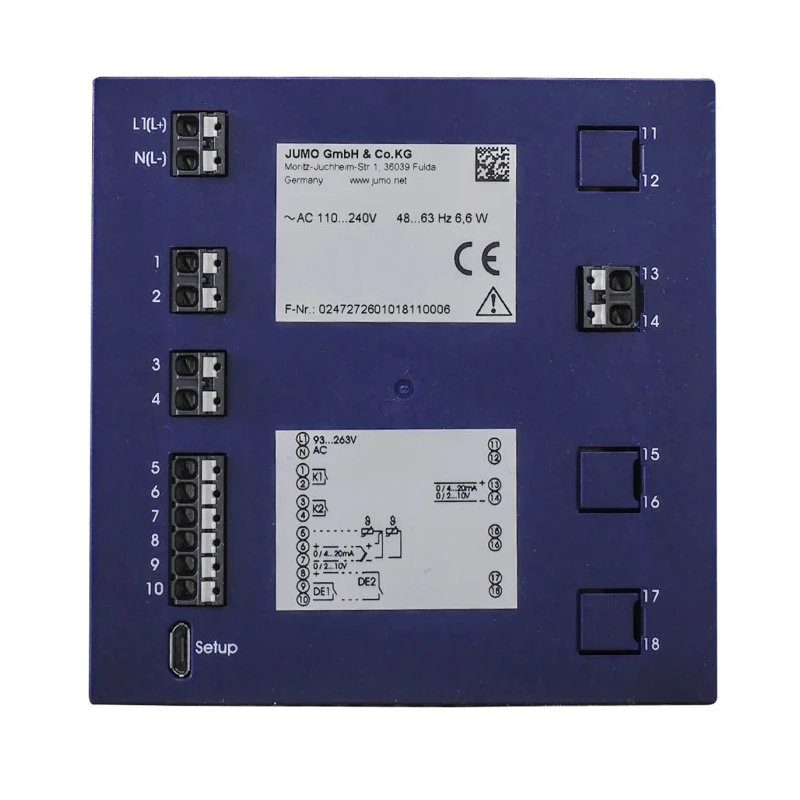 Jumo diraVIEW Digital Indicator 240V AC Segment LCD Display with Spring Cage Terminal 701514/8-0300-23/000