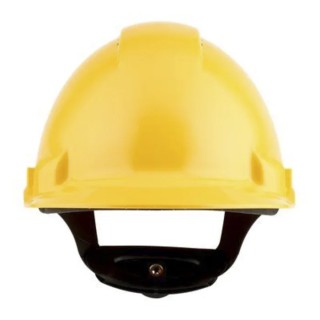 3M Yellow Ventilated Safety Helmet Adjustable High Performance Polyethylene G30NGU