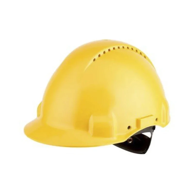 3M Yellow Ventilated Safety Helmet Adjustable High Performance Polyethylene G30NGU