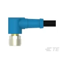 TE Connectivity Female 4 Way M8 Right Angle to Unterminated 4 Way Free End Sensor Actuator Cable 30V 1m T4061410004-002