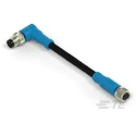 TE Connectivity Male/Female 4 Way Right Angle to 4 Way Straight Sensor Actuator Cable 5000 mm T4062213004-005