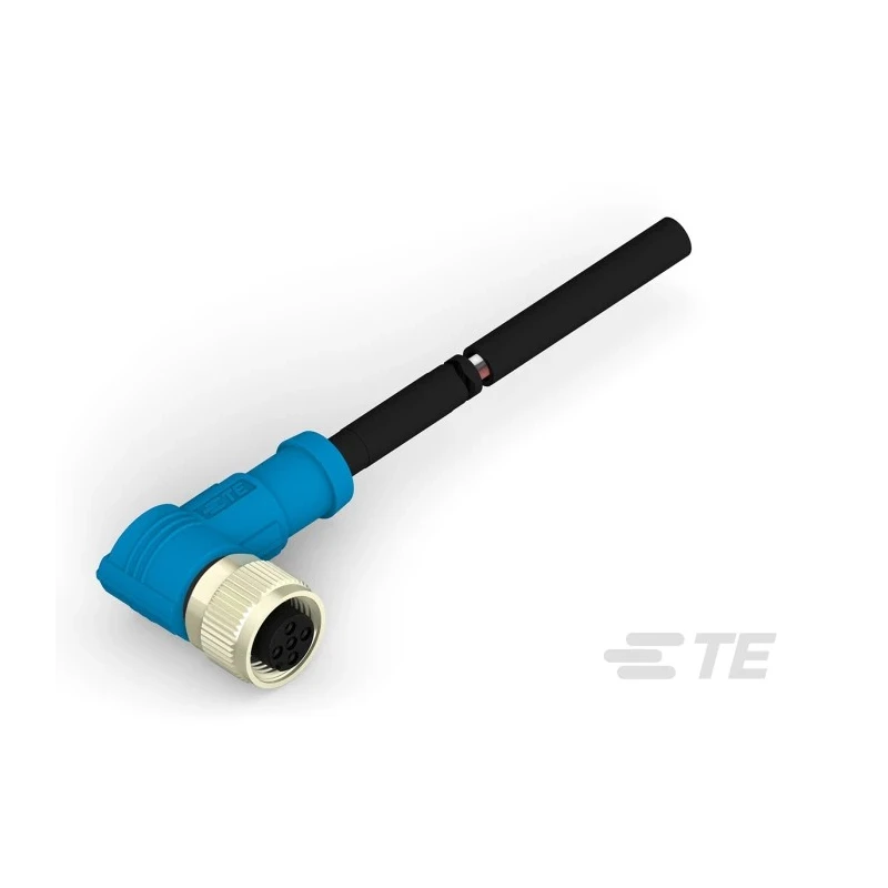 TE Connectivity Female 5 Way Right Angle to 5 Way Unterminated Sensor Actuator Cable 1m T4161410005-002