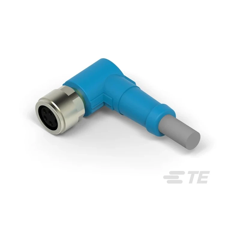 TE Connectivity Sensor Actuator Cable Female 4 Way M8 Right Angle to Unterminated 4 Way Free End T4061420004-002
