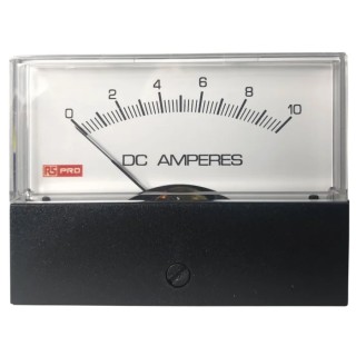 RS PRO Analogue Panel Ammeter DC 76 mm x 74 mm ±1.5 % Moving Coil 186-2529