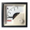 RS PRO Analogue Panel Ammeter 5 A AC, 45 mm x 45 mm, 1 % Moving Iron 186-2412