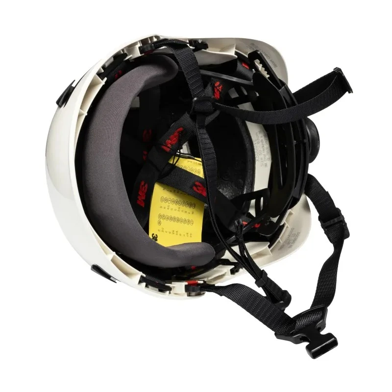 3M White ABS Safety Helmet Vented Adjustable with Chin Strap EN 12492 EN 397 X5001VE-CE