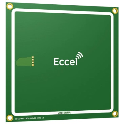 Eccel Technology Ltd PCB RFID Antenna 80x80 mm High Frequency 13.56MHz with PHR-4 Connector RFID-ANT1356-80x80-800 v1