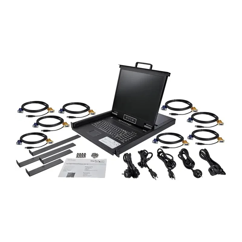 StarTech.com 8-Port USB VGA Console with 1 Display, 1280 x 1024 Pixel Maximum Resolution RKCONS1908K