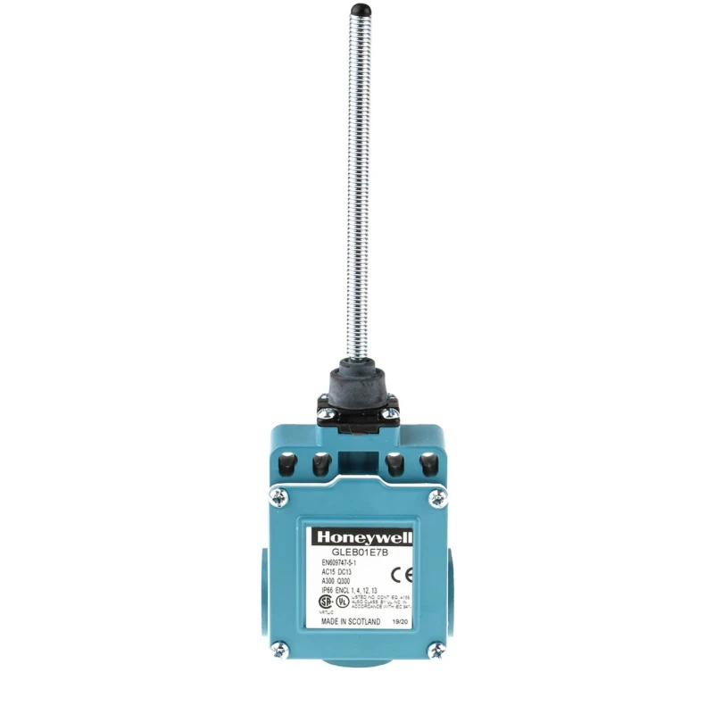 Honeywell Technologies GLE Series Coil Spring Limit Switch, DPDT, IP66, Die Cast Zinc Epoxy Coated Housing, 240V GLEB01E7B