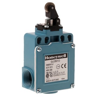 Honeywell Technologies GLE Series Roller Lever Limit Switch DPDT IP67 Die Cast Zinc Epoxy Coated Housing 240V AC 6A GLEB01D