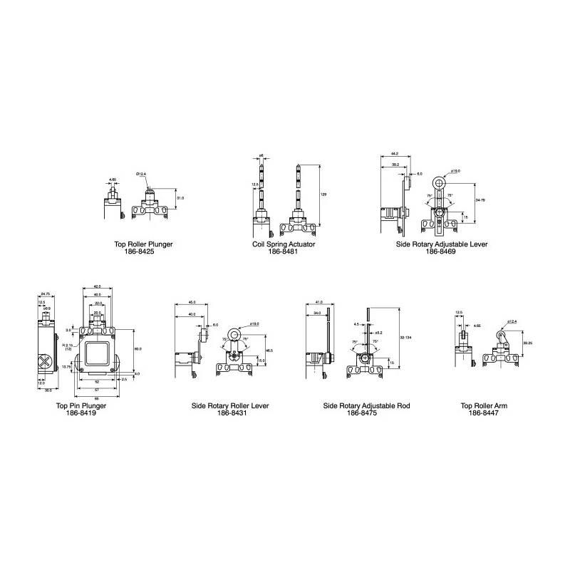 Honeywell Technologies GLE Series Roller Lever Limit Switch DPDT IP67 Die Cast Zinc Epoxy Coated Housing 240V AC 6A GLEB01D
