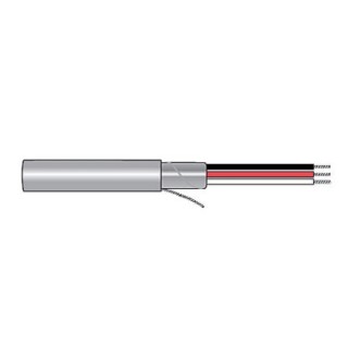 Alpha Wire Alpha Essentials Communication & Control Multi-Core Industrial Cable, 2 Cores 0.81mm² 18 AWG Screened 2422C SL001