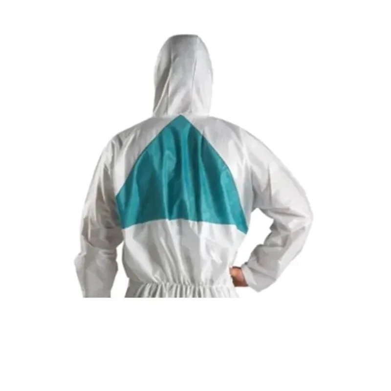 3M White Disposable Coverall, Size M, Anti-Static, Nuclear Resistant, Liquid and Dust Protection, SMS Fabric with Hood 4520WM