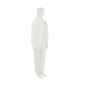 3M White Disposable Coverall, Size M, Anti-Static, Nuclear Resistant, Liquid and Dust Protection, SMS Fabric with Hood 4520WM