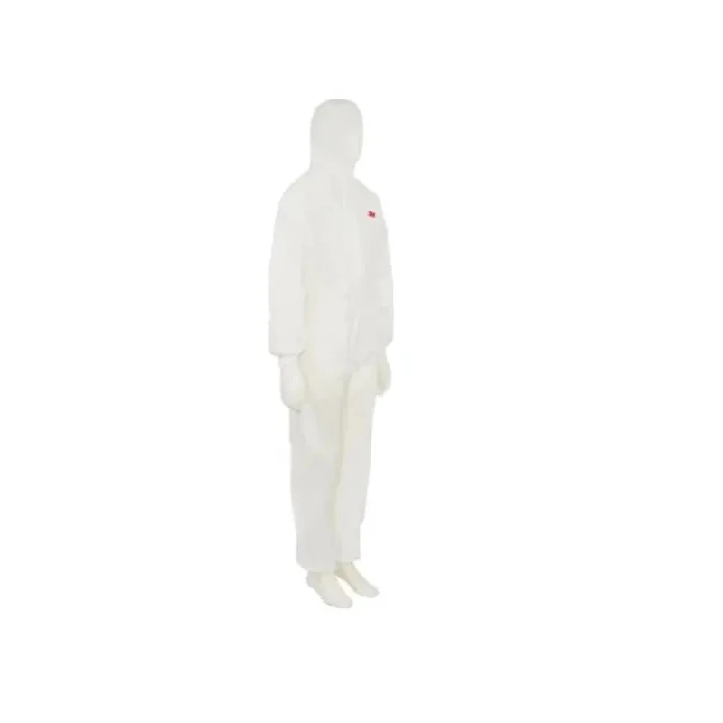 3M White Disposable Coverall, Size M, Anti-Static, Nuclear Resistant, Liquid and Dust Protection, SMS Fabric with Hood 4520WM