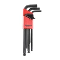 Bondhus 9 Piece L Metric Hex Key Set Black Steel Ball End Hex Sizes 1.5 to 10 mm BLX9MM