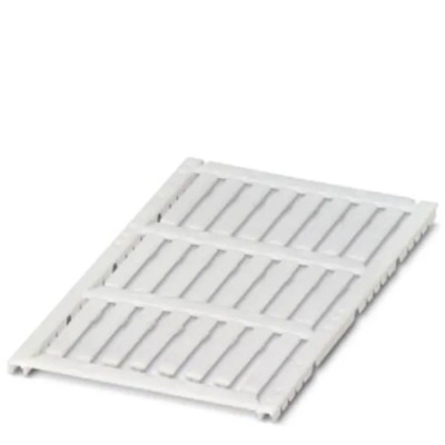 Phoenix Contact Panel Marker, White Polycarbonate, 30 mm Length, 5 mm Width, 24 Labels, Model 0801505