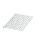 Phoenix Contact White Polycarbonate Cable Marker for 0.6 to 5 mm Cable, Size 4mm x 15mm, Model 0801446