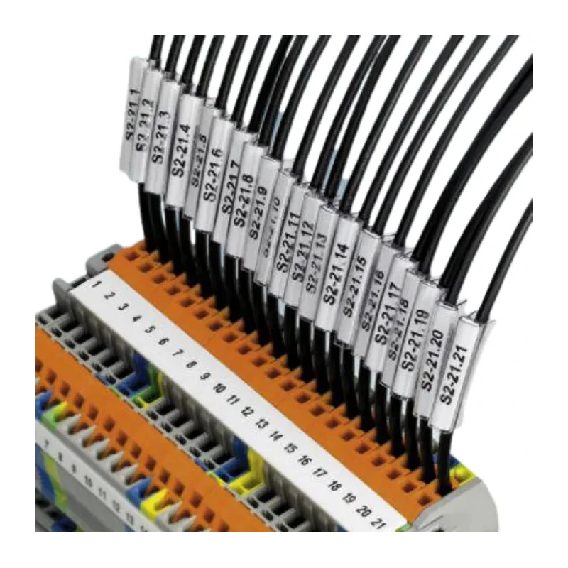 Phoenix Contact White Polycarbonate Cable Marker for 0.6 to 5 mm Cable, Size 4mm x 15mm, Model 0801446